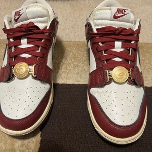 Nike women Burgundy and White Sneakers